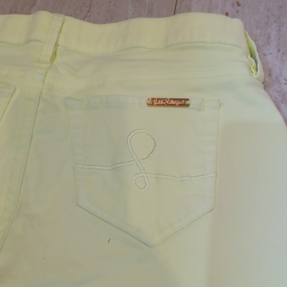 Lily Pulitzer Yellow Jean Shorts - Picture 6 of 9
